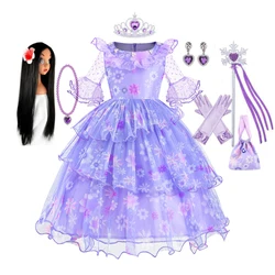 Encanto Costumes Cosplay Princess Dress Isabella Charm for Girls Carnival Christmas Birthday Party Mirabel Dress