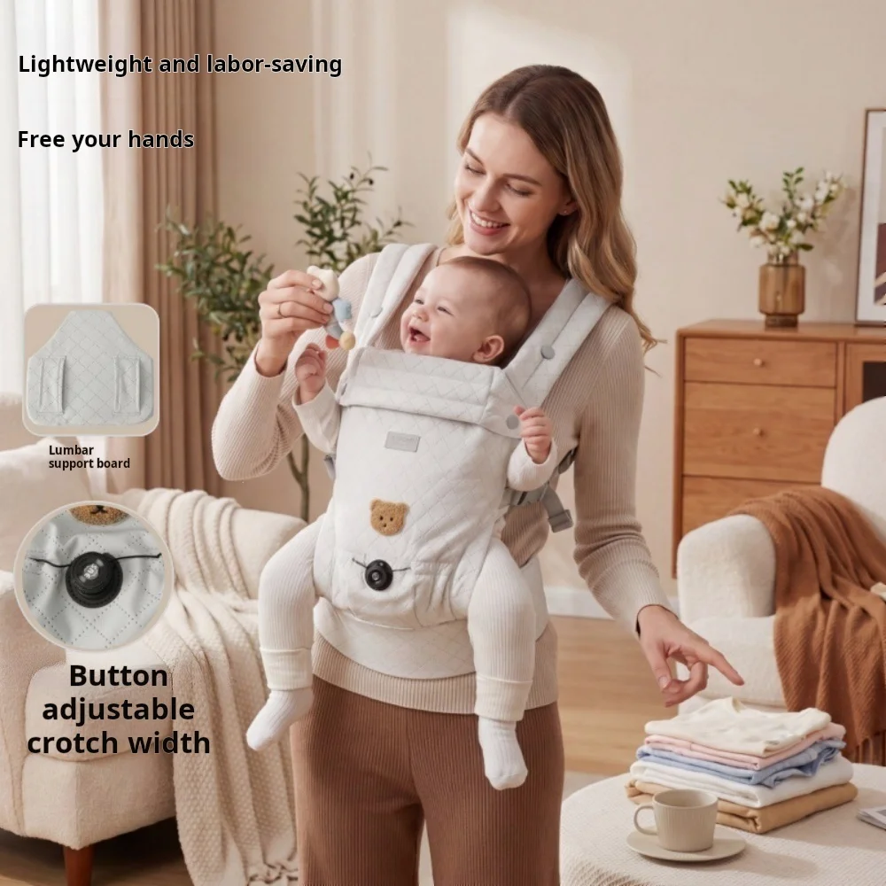 

ergobaby ergonomic baby carrier with lumbar support, adjustable crotch width baby carrier, effort-saving, ergonomic baby carrier