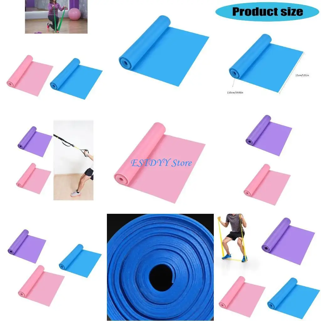 

G6DE 3Pcs Fitness Resistance Bands Yoga Workout Pull Rope Stretch Resistance Exercise Fitness Band for Stretching Enduring