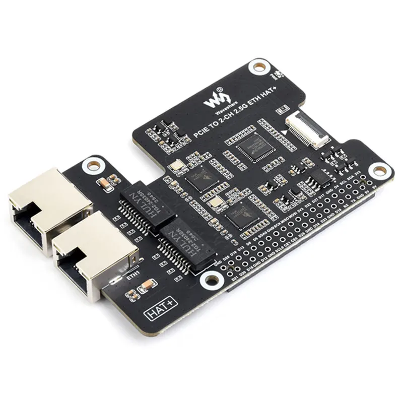 Raspberry Pi 5 PCIe to Dual 2.5G Ethernet Adapter, Driver-Free
