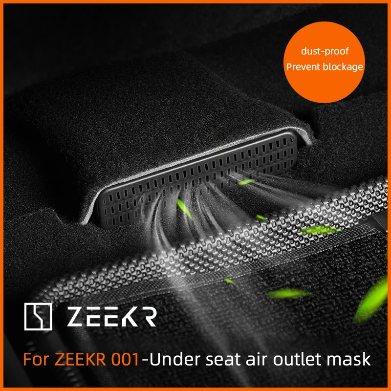 

For ZEEKR 001 2021 2022 2023 2024 2025, Car Air Conditioner Vent Grille Under Seats Ventilation Frame Cover Dust-proof Accessory