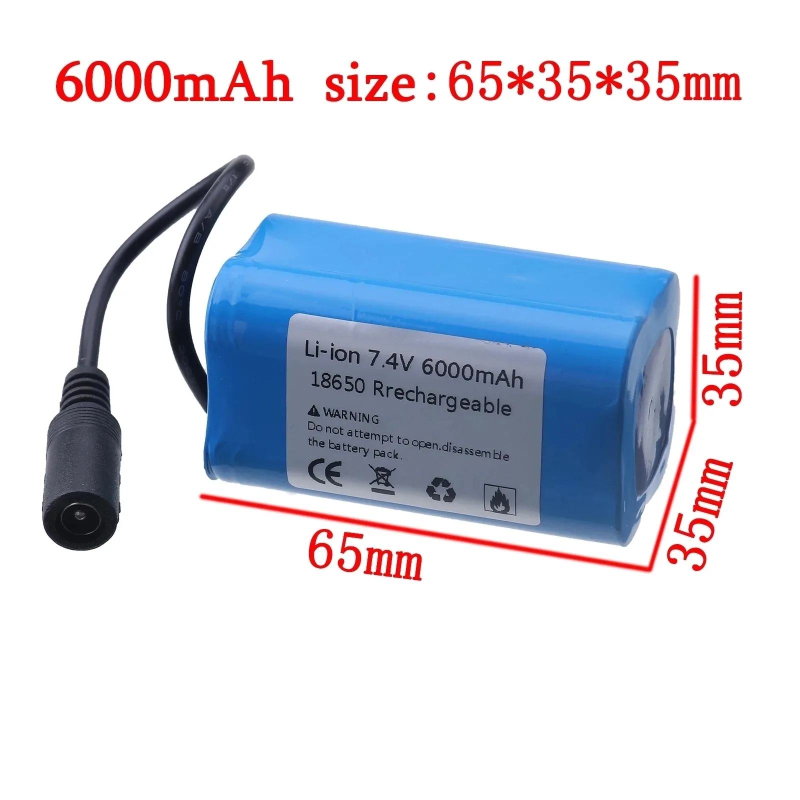 

7.4V 12000Mah 6000Mah RC Boats Battery For T188 T888 2011-5 V007 C18 H18 Remote Control Fishing Bait Boat Ship Parts Accessories