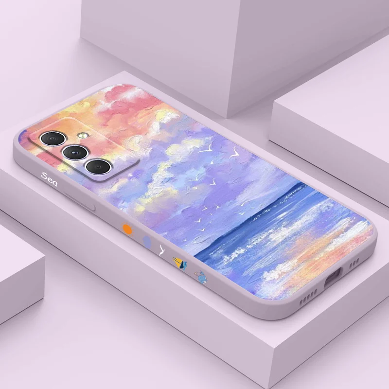 Sky Painting Phone Case For Samsung Galaxy A55 A35 A25 A15 A05 A05S A54 A34 A24 A14 A04 A04S A04E 4G 5G Cover