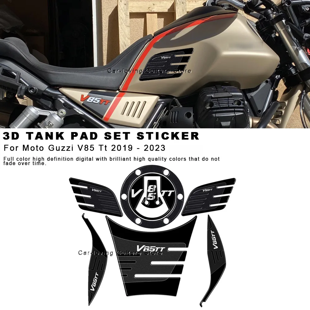 

Waterproof Protective Sticker Motorcycle Kit Tank Pad Stickers 3D Epoxy Resin Sticker For Moto Guzzi V85 Tt 2019 - 2023