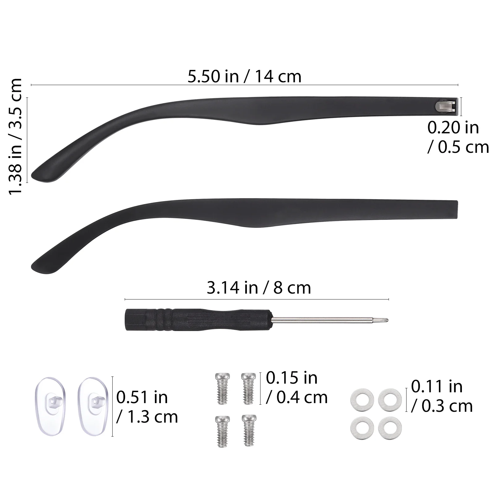 1쌍 교체용 안경 템플 범용 안경 다리 수리 부품 선글라스 템플 부품 노동 보호