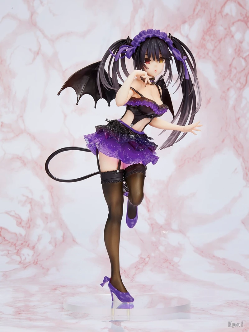 21cm Coreful DATE A LIVE IV Anime Figure Sexy Purple Devil Kurumi Tokisaki Action Figure PVC Adult Collection Model Doll Toys image 4