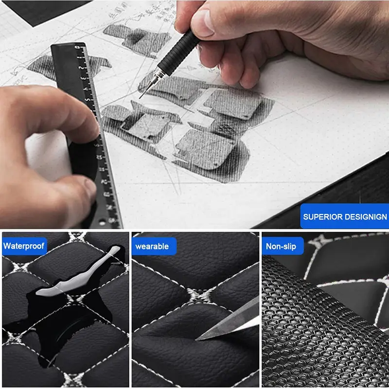 YOTONWAN 5D Custom Leather Diamond Car Mat For Lifan All Models 320 X50 720 620 520 X60 820 X80 Auto Accessories Carpet Cover