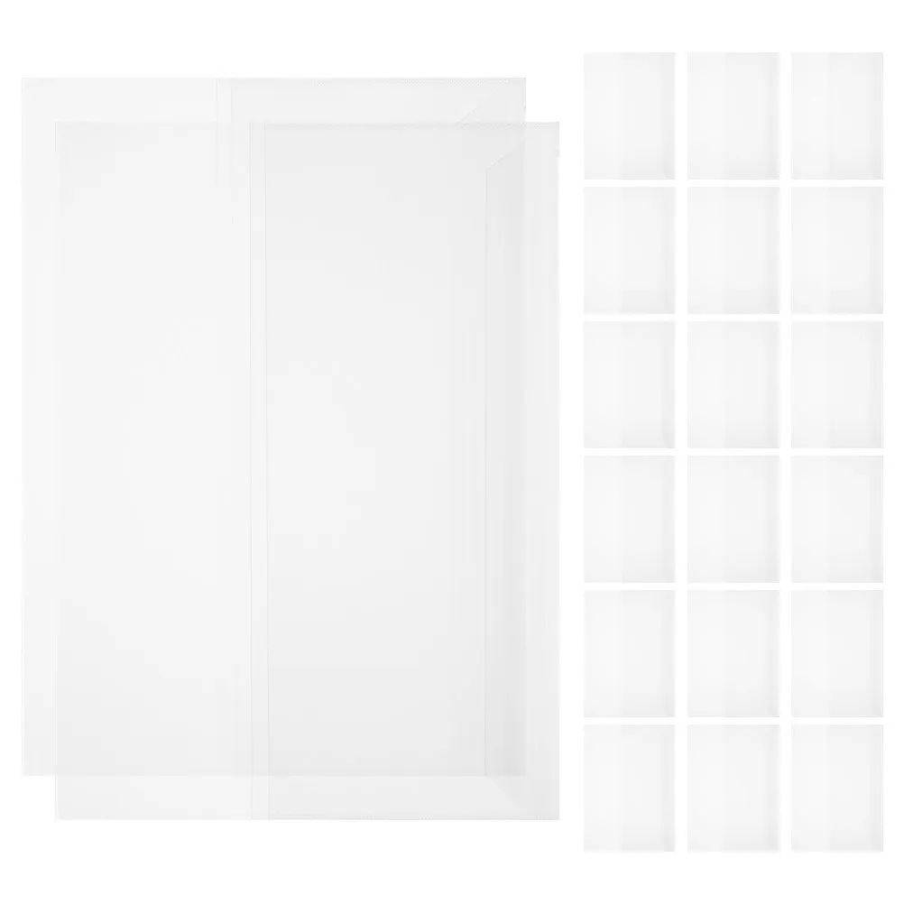20Pcs Transparent Book Covers Clear Plastic Waterproof for Paperbacks Textbooks School Library Office Protection Scratch Proof