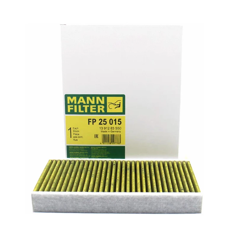 MANNFILTER FP25015 Cabin Air Filter For TESLA MOTORS Model 3 06.2018- Model Y 01.2021- 110768100A 110768100B 110768100C