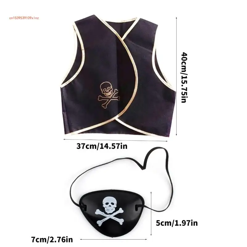 costumes pirate, patchs pour ceinture taille, patchs pour les yeux pirate pour fête d'Halloween