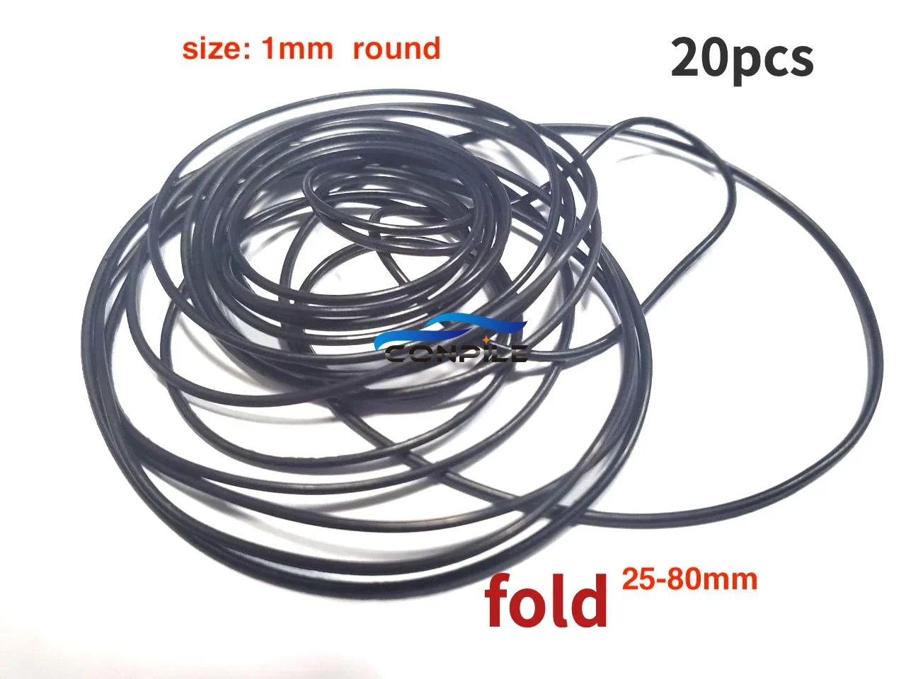 1/1.2/1.5/3mm round mixed size belt for Repeater tape recorder cassette deck CD DVD player walkman fold