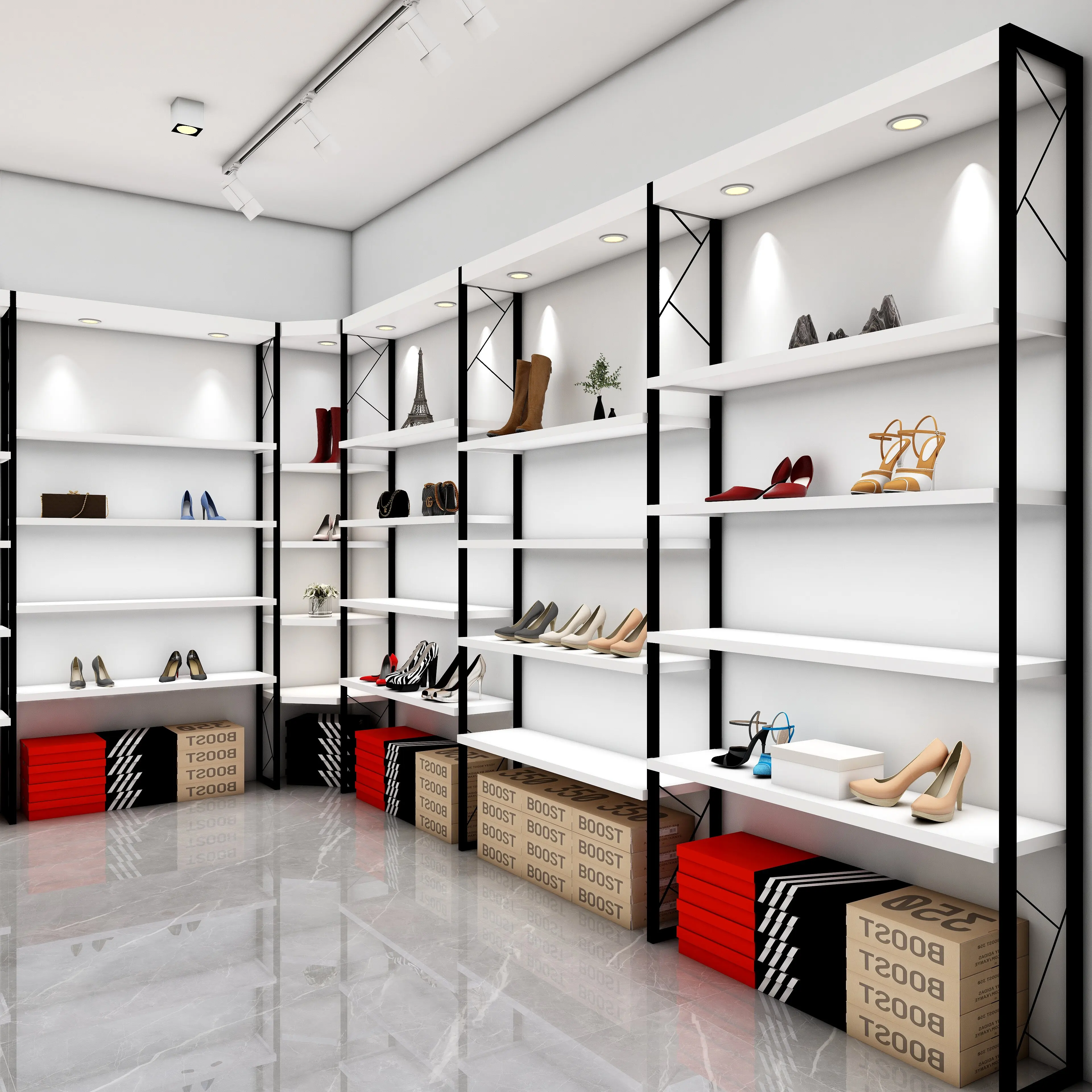 

Стеллаж для обувного магазина, витрина для детских сумок, коммерческая витрина для сумок