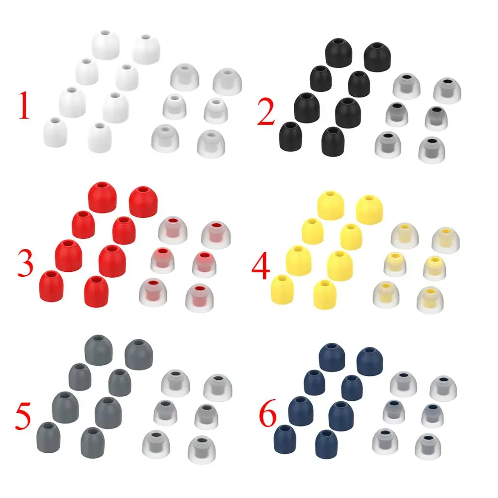 Soft Silicone Ear Tips Compatible Noise Canceling Earbuds for in Ear Headphones and Earpods