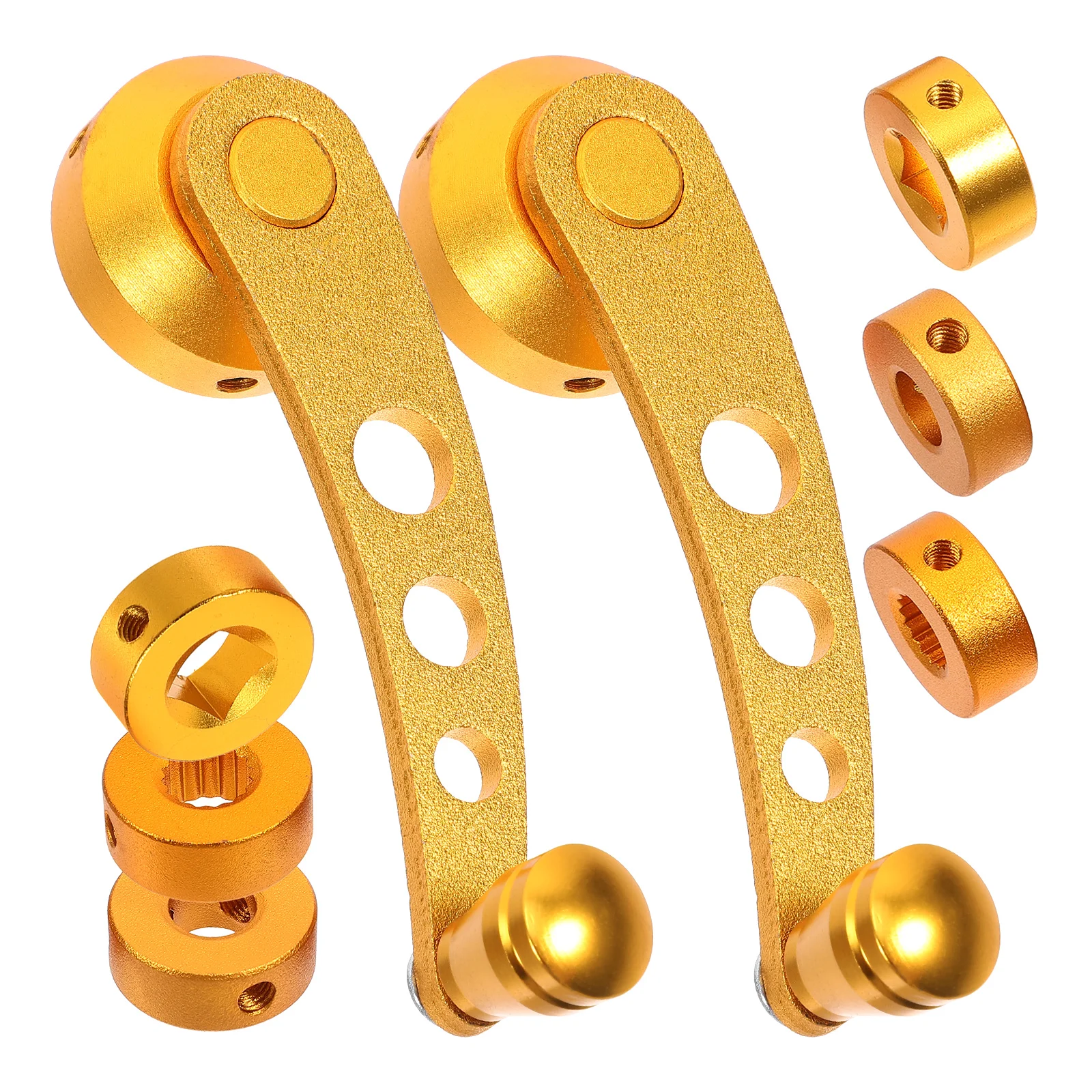

Car Window Crank Handle Replacement Golden Aluminum Alloy Lever Handles Lightweight Durable Manual Winder Compatible Various