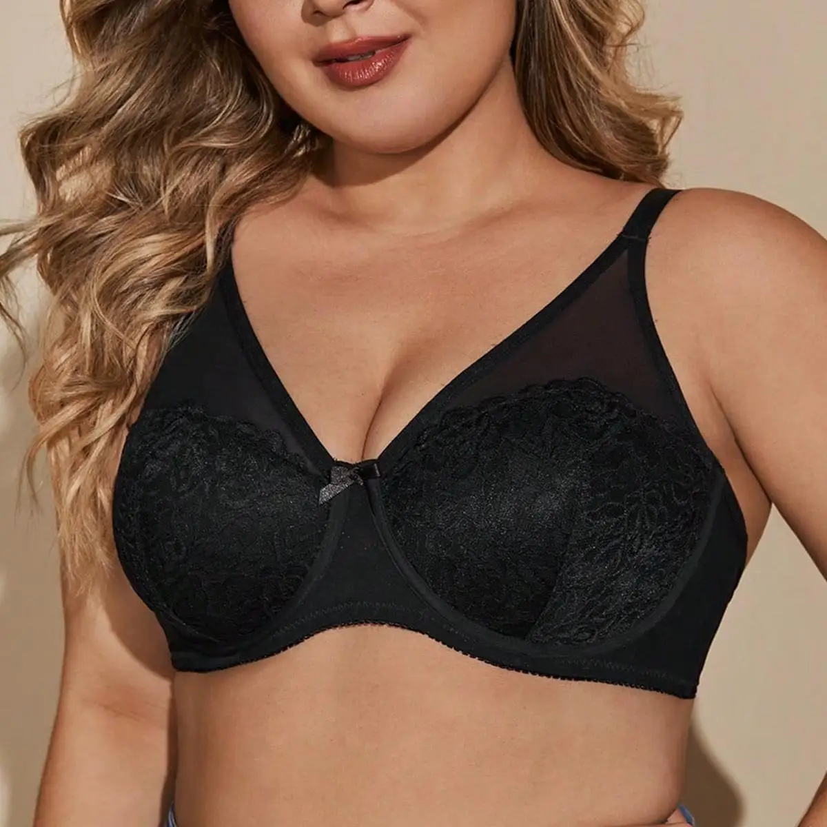 Beauwear Women Lingerie Plus Size Bra with Wire Unlined Thin Bra no Foam 38C 38D 40C 40D 42C 42D 44C 44D-R209