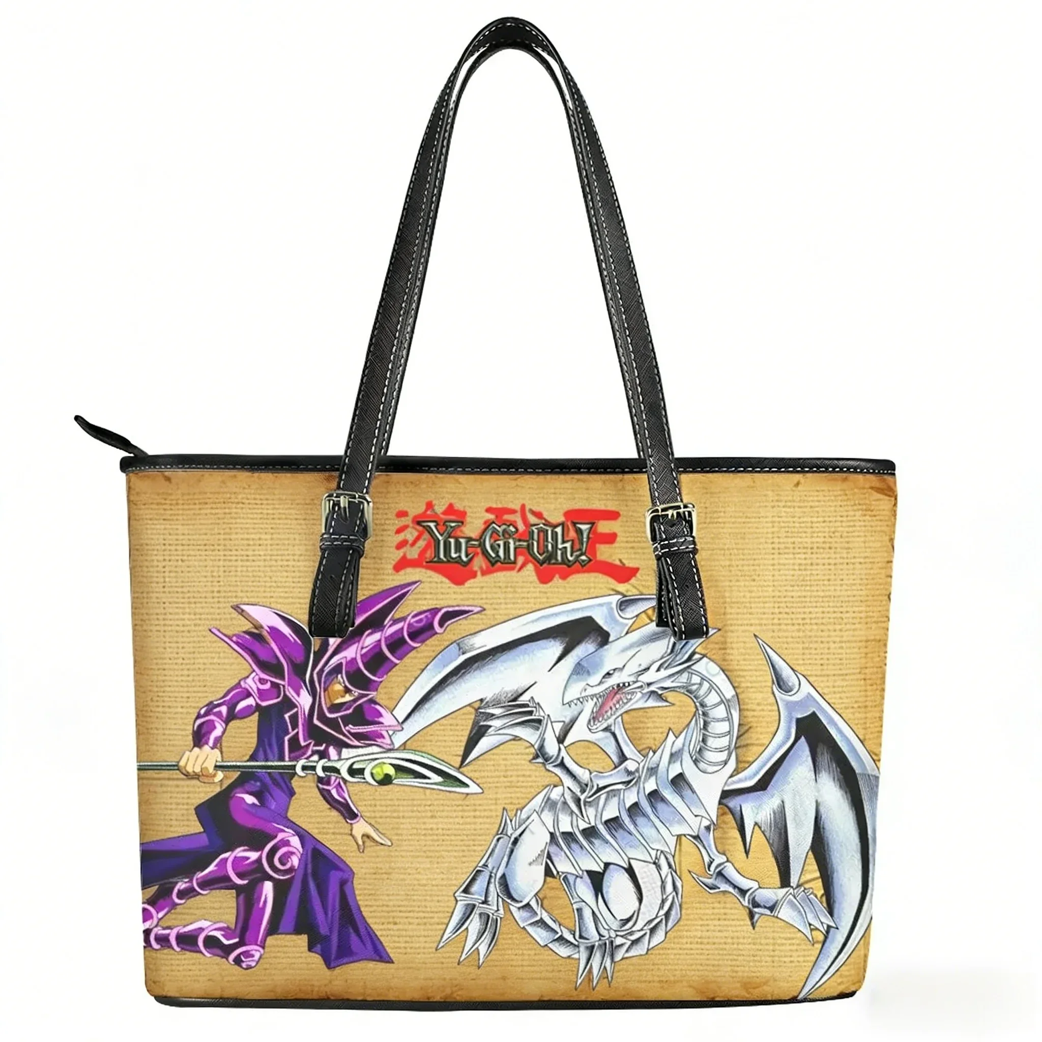 

Yu Gi Oh Anime Yugi Muto Custom Handbag Womens Mens Personalized Tote Bag Shoulder Bag Business Leather Purse Travel Bag Gift