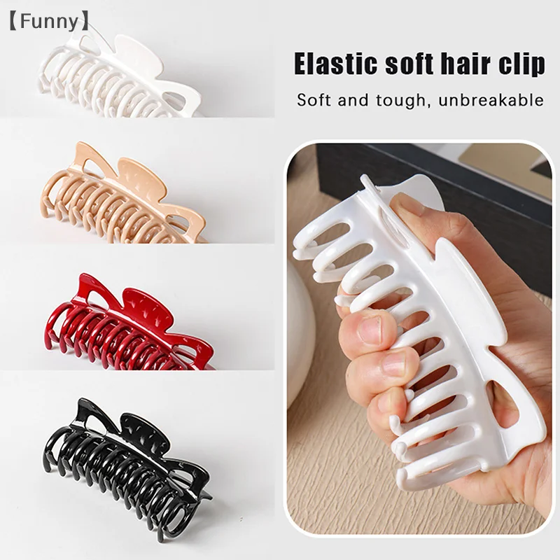 [面白い] ソフトシリコンヘアピン シャーククリップ ヘアピン ソフト衝突防止後頭部クリップ 落下防止 耐久性のあるバタフライキールクリップ