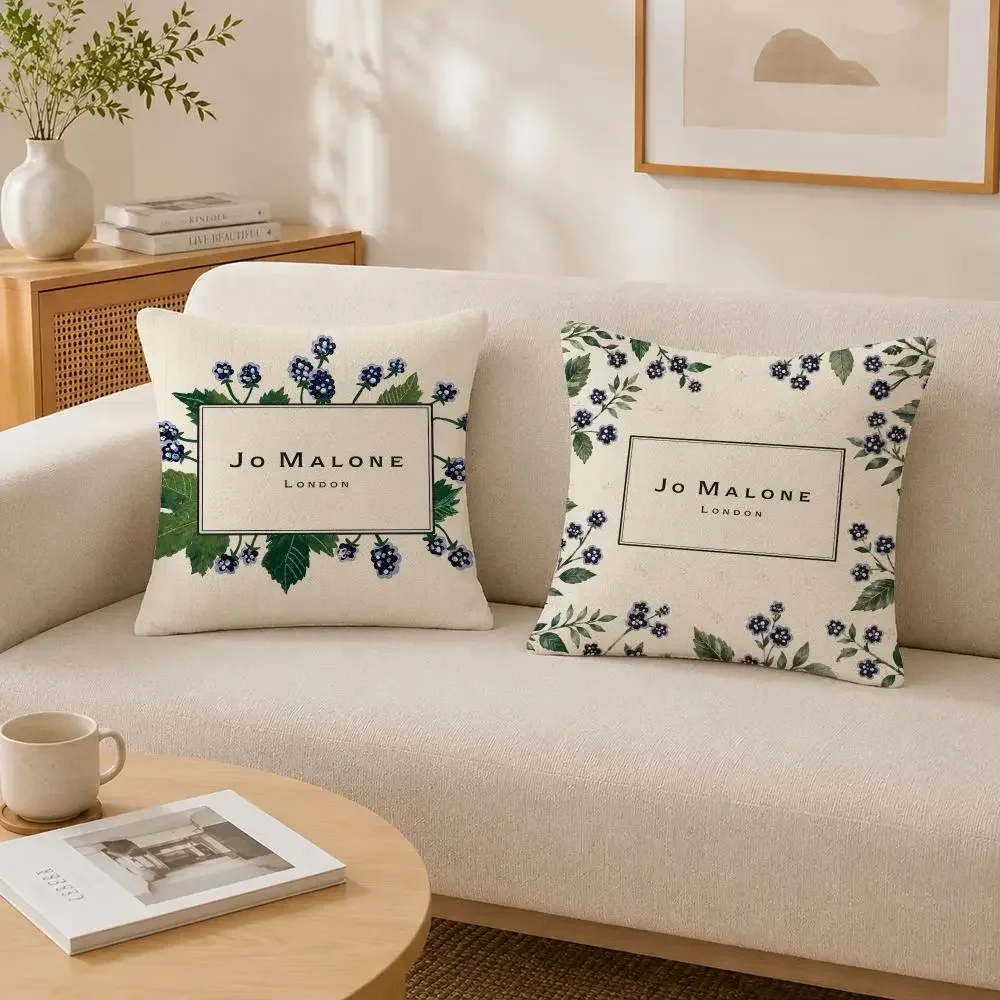 Fragrance Brand Jo Malone Cushion Cover Soft Fluffy Short Plush  Pillow Case Home Decor