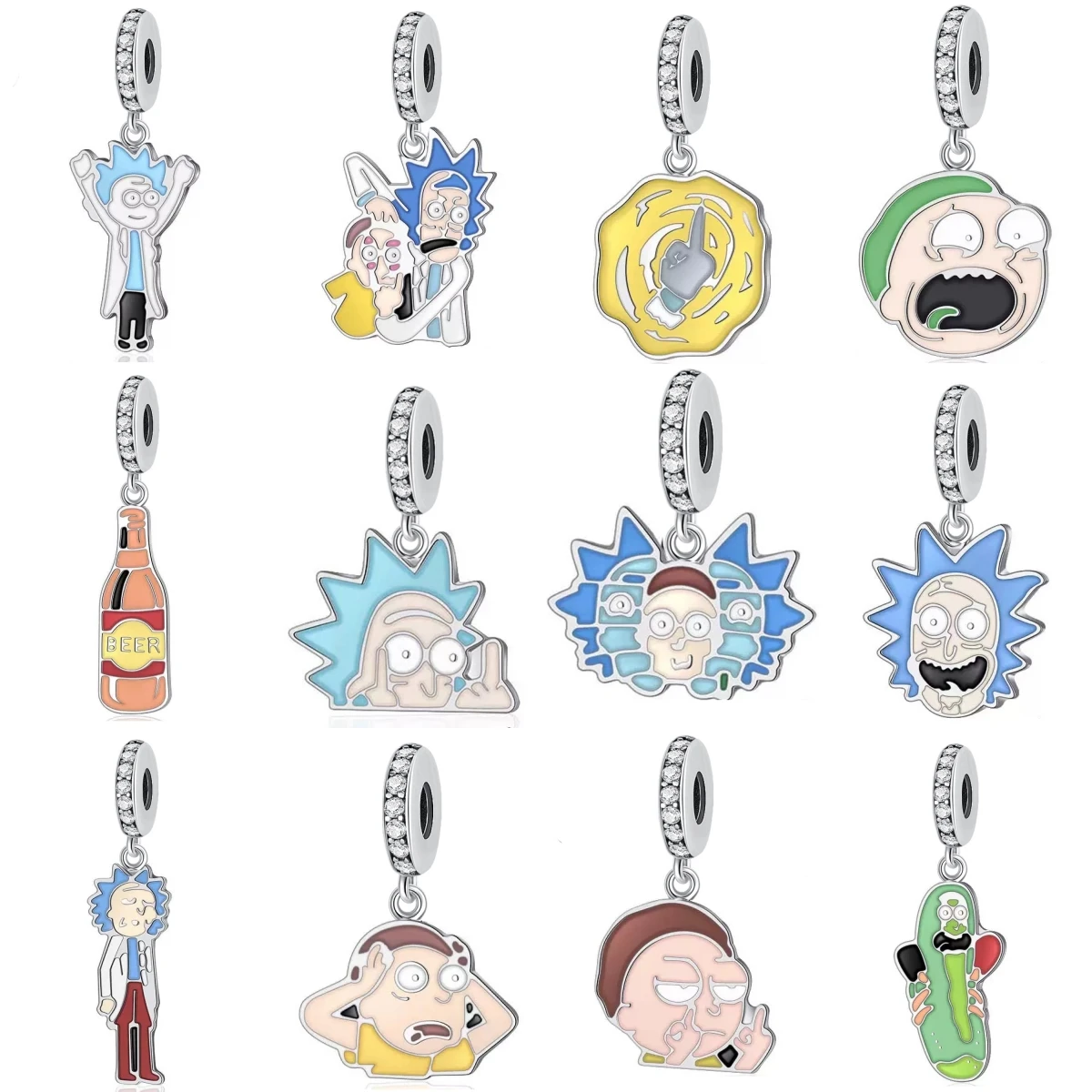 

925 Silver Scholar Of Science Fiction Animation Series Charm Fit Original Bracelet Women Fashion Jewelry Pendants Diy Party Gift