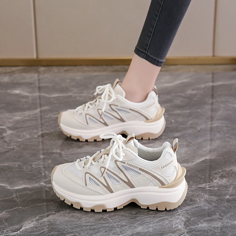 

Breathable Knit Platform Sneakers for Women Lightweight Comfortable Walking Shoes Non Slip Sole Fashion Athletic Footwear
