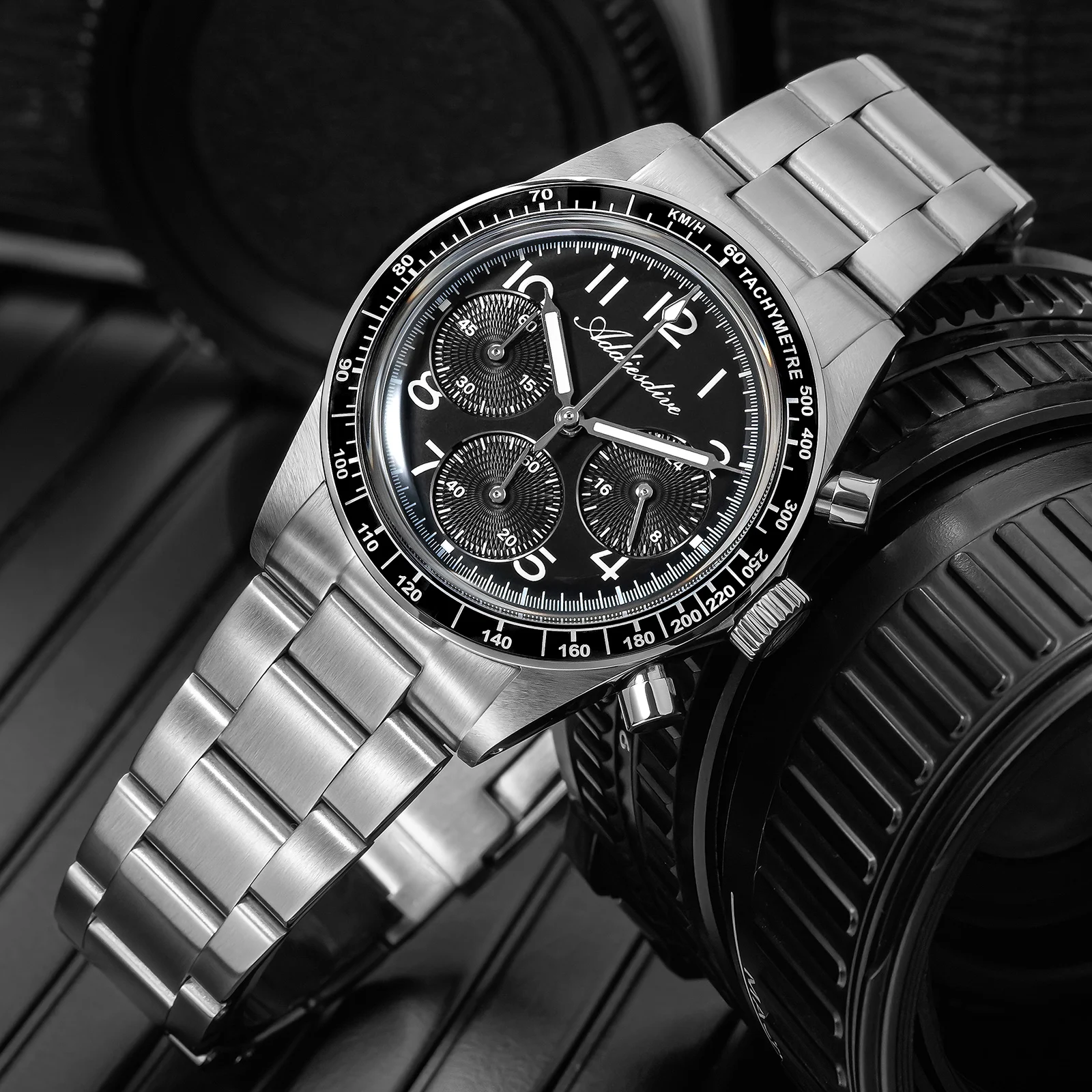 

ADDIESDIVE Fashion Watch For Men VK63 Chronograph Stainless Steel Waterproof Classic Quartz Watches Luxury AD2517 Male Clock NEW