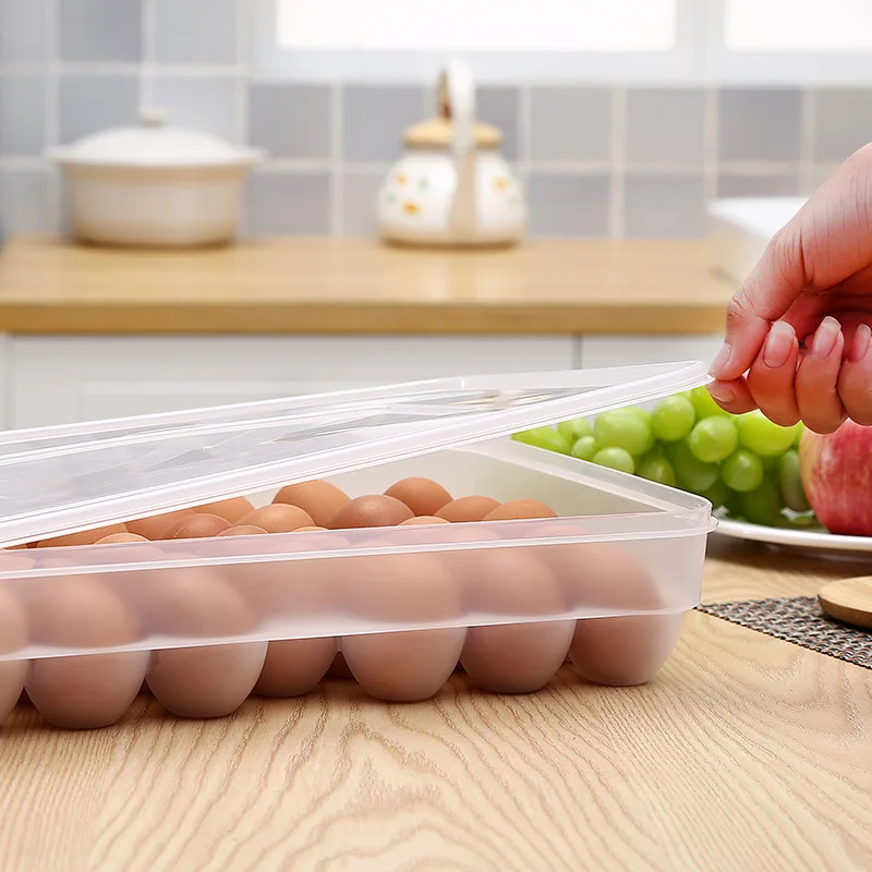 34 grades de plástico ovo recipientes de armazenamento caixa geladeira organizador gaveta ovo fresco-mantendo caso titular bandeja acessórios de cozinha
