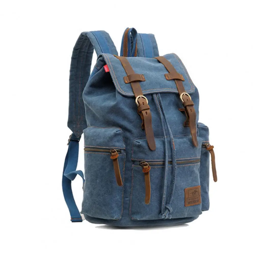 Multiple Pockets Large Size College Men Casual Rucksack Backpack for Travel