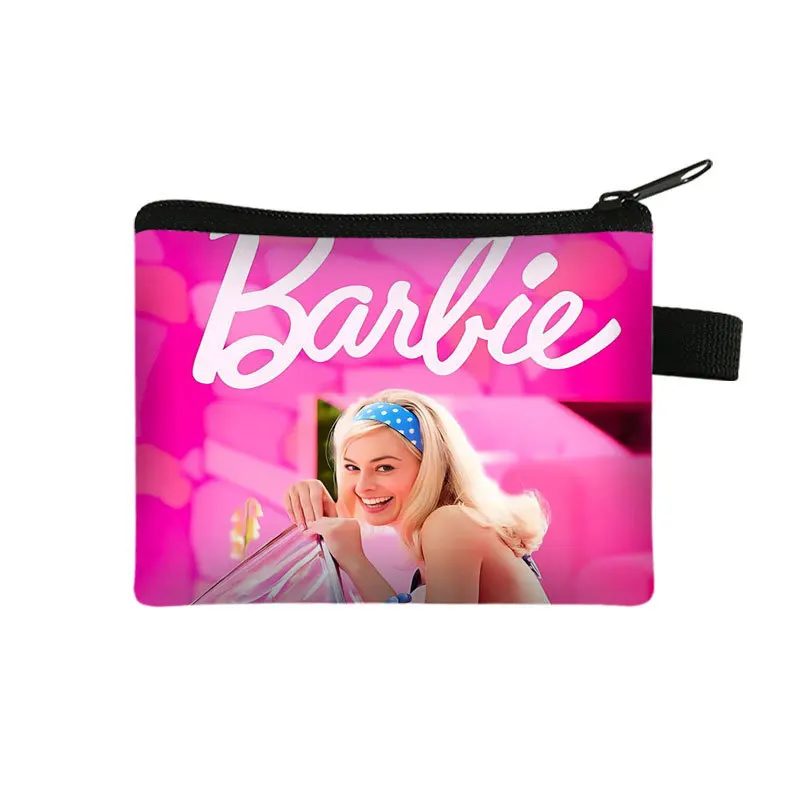 Movie Barbie Wallet Coin Purses Cute Cartoon Pink Girls Purse Storage Bag Card Holder Kids Birthday Gifts