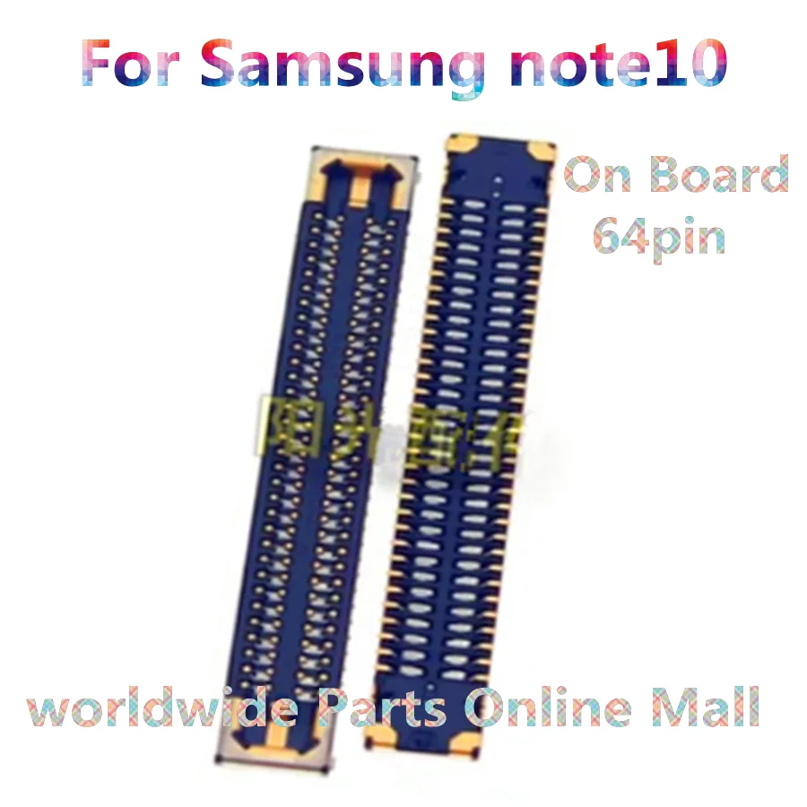 10pcs-100pcs For Samsung note10 F7070 ultra rear socket motherboard cable connection buckle connector On Flex 64pin