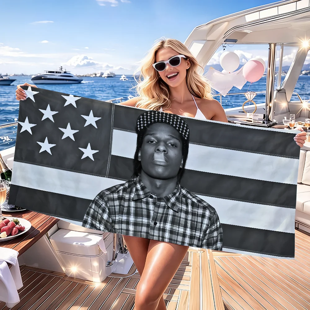 Rapper A-Asap Rocky Towel Soft Lightweight Anti-Sand Large Beach Towel Quick-Drying Bath Sports Family