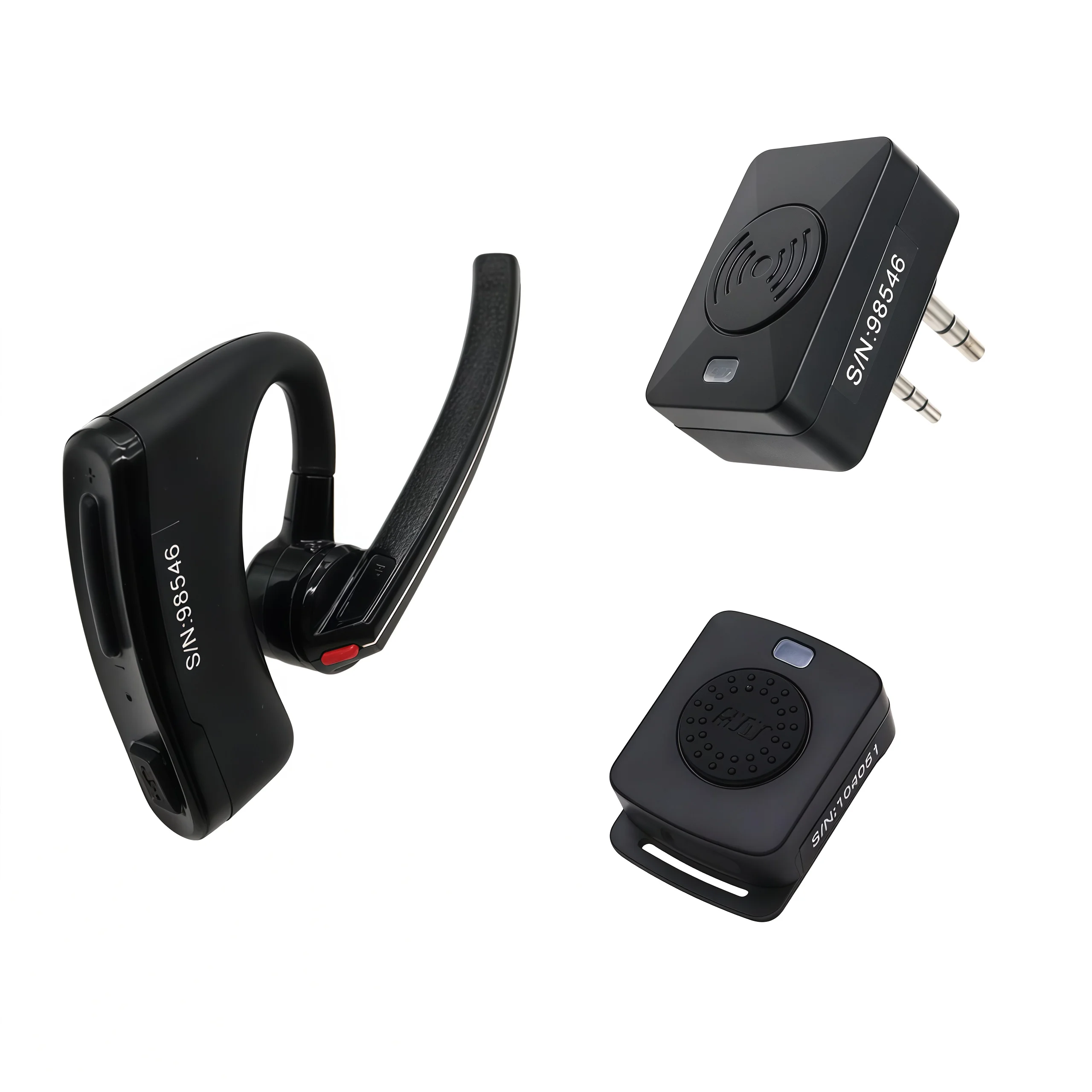 Wireless Bluetooth Headset Earpiece Hands-Free K Plug PTT for Kenwood Walkie Talkie UV-5R BF-888S K5 Compatible