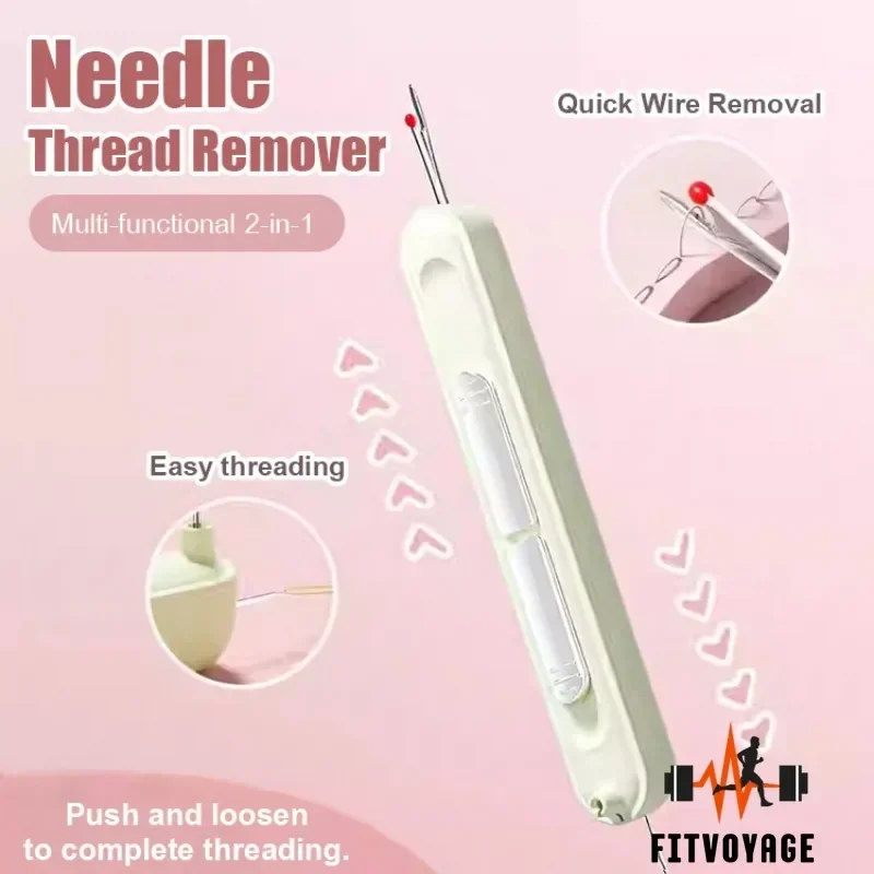 2 in 1 Needle Threaders Outdoor Tools Wire Loop DIY Seam Ripper Hand Machine Sewing Tool for Sewing Crafting with Clear Box