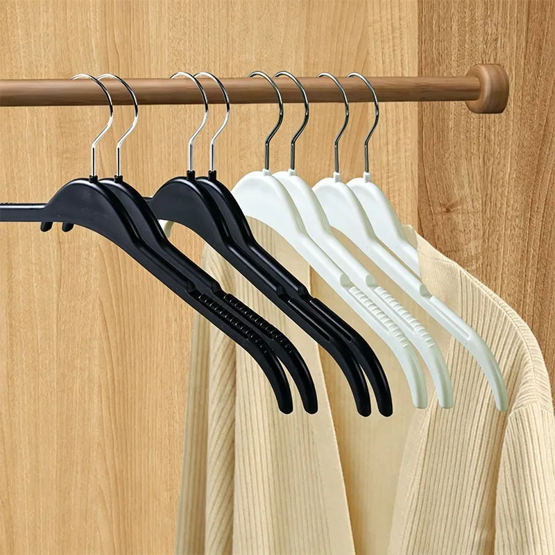 

Wardrobe Special Plastic Clothes Hanger, Non Slip Traceless Clip Hanger,Bulk Wholesale Garment Hanger for Household Apparel Shop