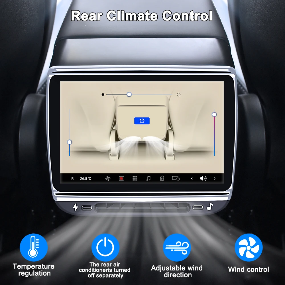 Onlysay 4G+64G Android 13  Rear Display For Tesla Model 3 2017-2023 Model Y 2019-2024 Entertainment 4G+64G WIFI Carplay Andriod