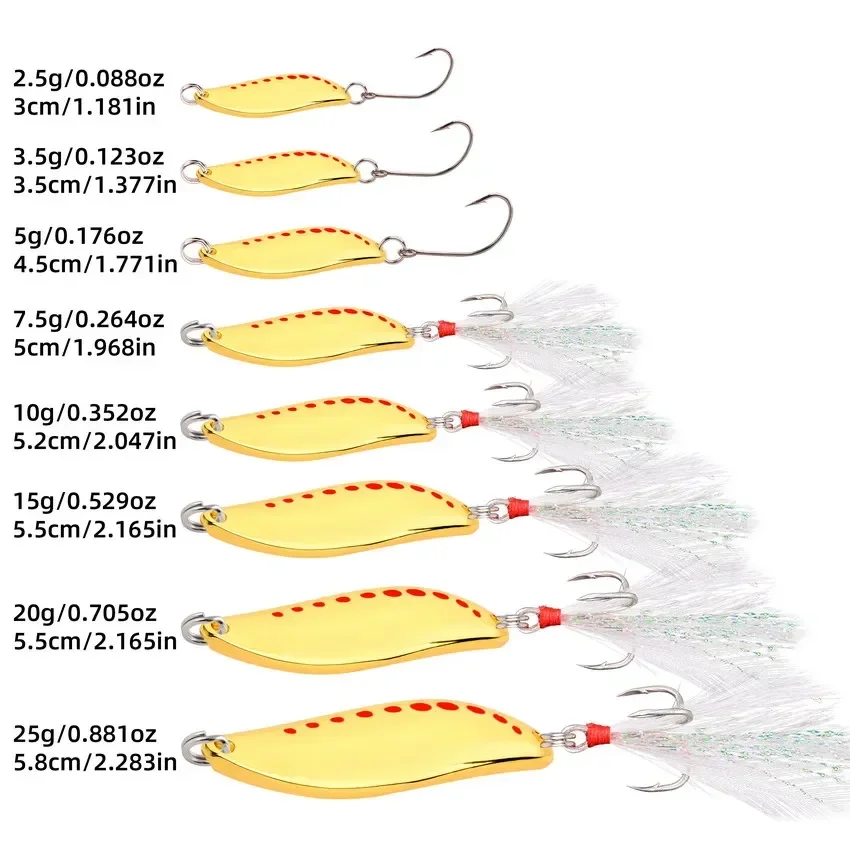 1PCS Spoon Spinner Metal Leech Fishing Lure Hard Baits Sequin Wobbler for Pike Trout Bass Catfish Fishing Tackle with Hook