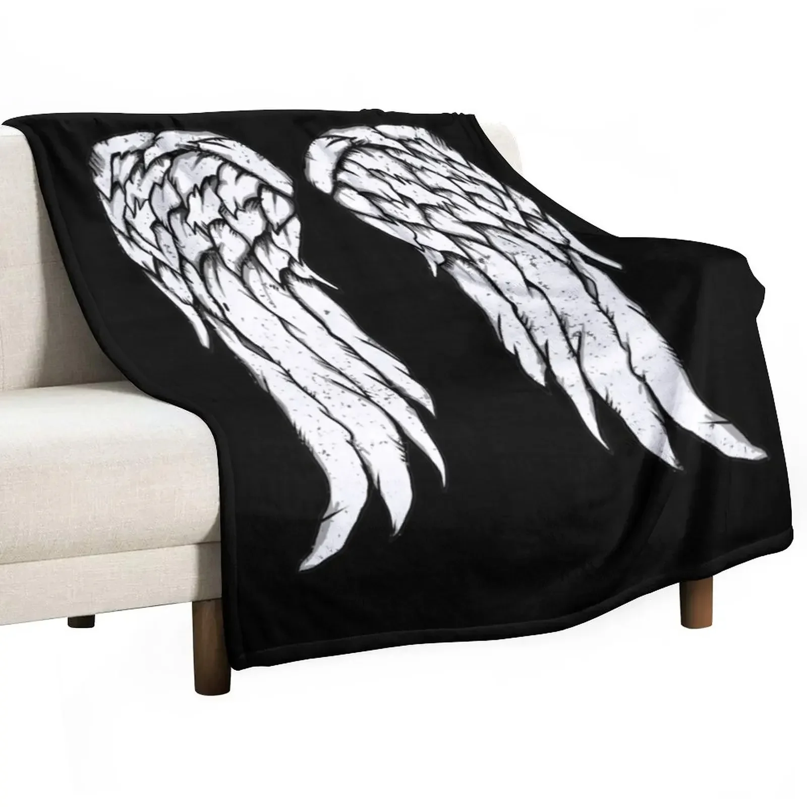 

Daryl Dixon Wings - Zombie Throw Blanket Polar Bed covers Fluffy Softs Blankets