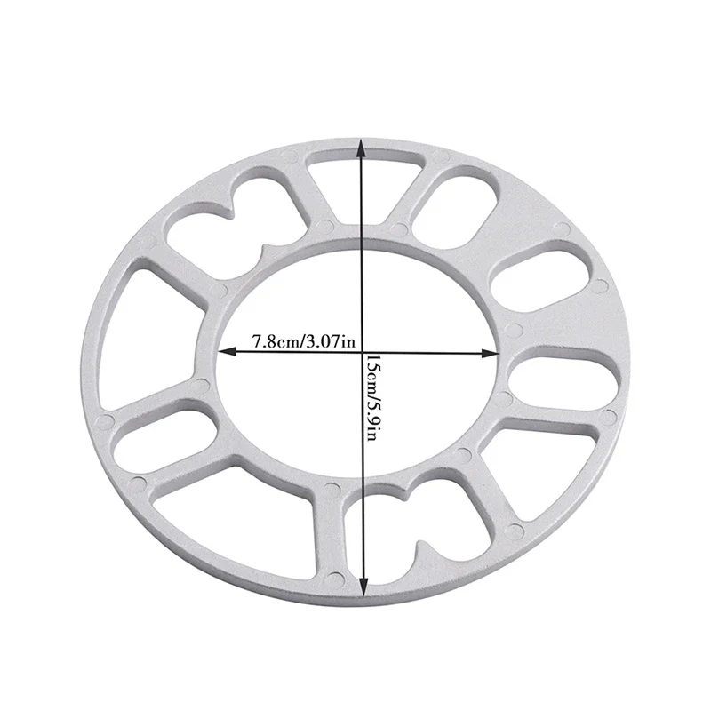 SPEWPRP Universal 3mm 5mm 8mm 10mm Aluminum Car Wheel Spacer Shims Plate Fit 4x100 4x114.3 5x100 5x108 5x114.3 5x120