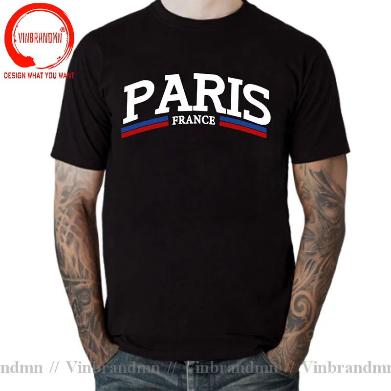 Paris France Letter Print T Shirt Men Street Tide All Match T-Shirt Casual Fashion Comfortable tshirt O-neck Pullovers Tops Tees