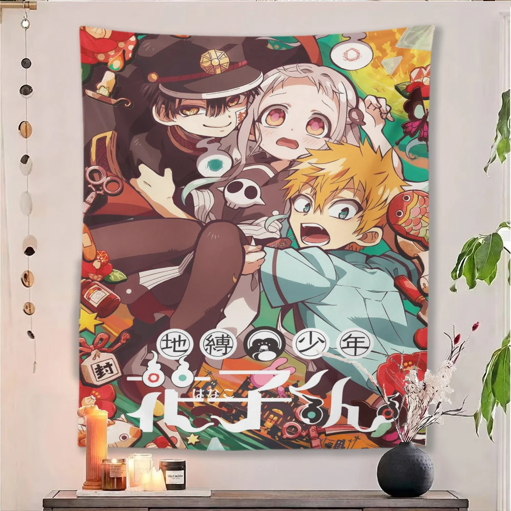 T-Toilet-Bound Hanako-kun Anime-Poster-Wandteppich, M-Minamoto Wanddecke für Raumästhetik