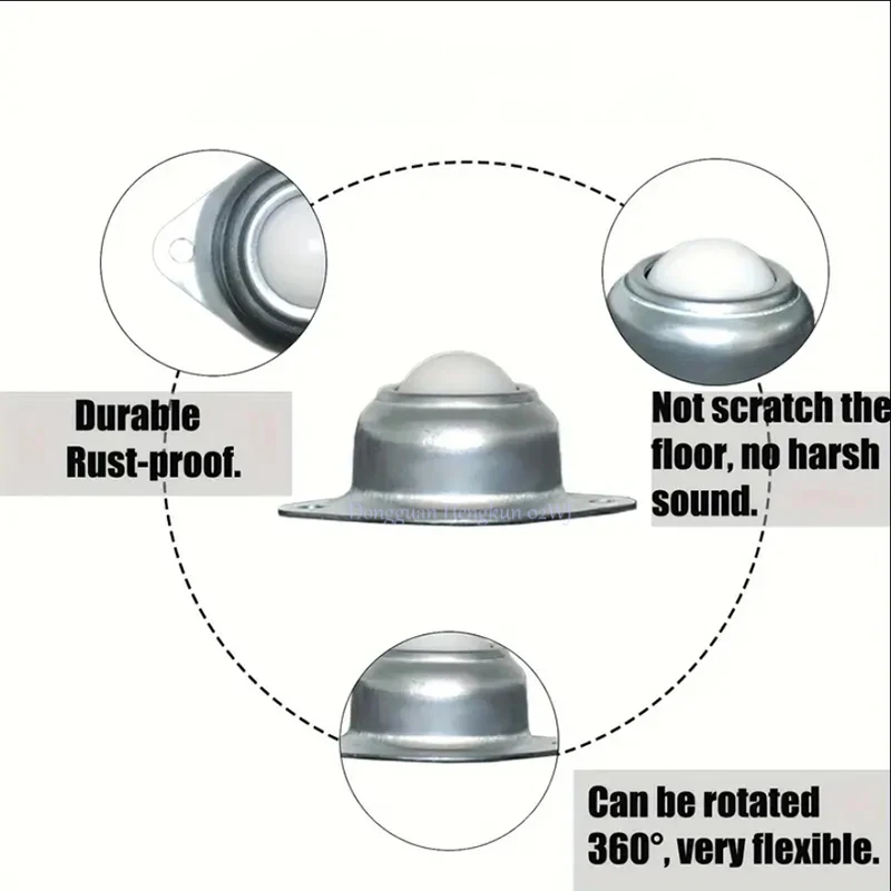 

Metal Steel Swivel Ball Caster Wheel Car Robot Universal Eye Round Wheel Nylon Roller Ball For Machinery Trolleys Skate Wheels