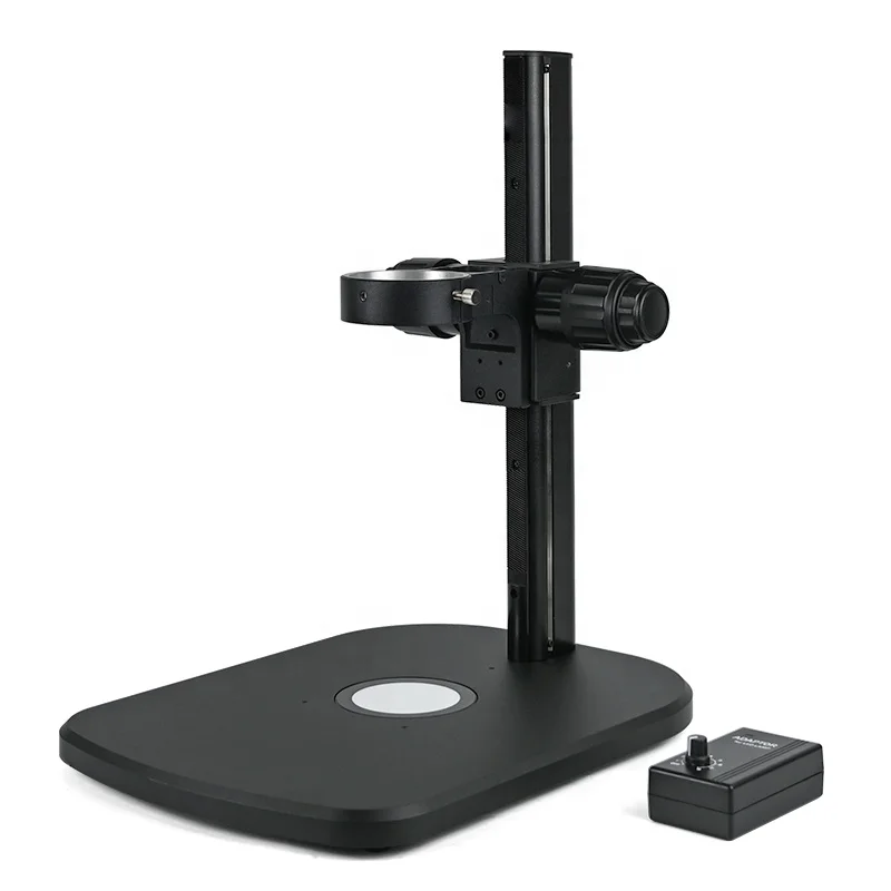 

High Quality M3-R326CLED Heavy Base Microscope Track Stand With Base Light And Coarse And Fine Focus & 76mm Focus Block