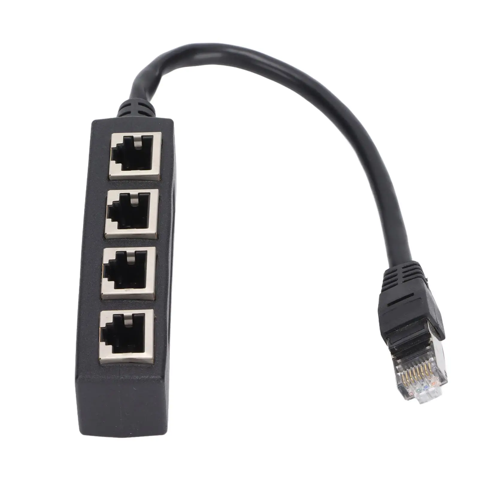 4 Port RJ45 LAN Ethernet Splitter Adapter for Smooth Transmission and Excellent Connection