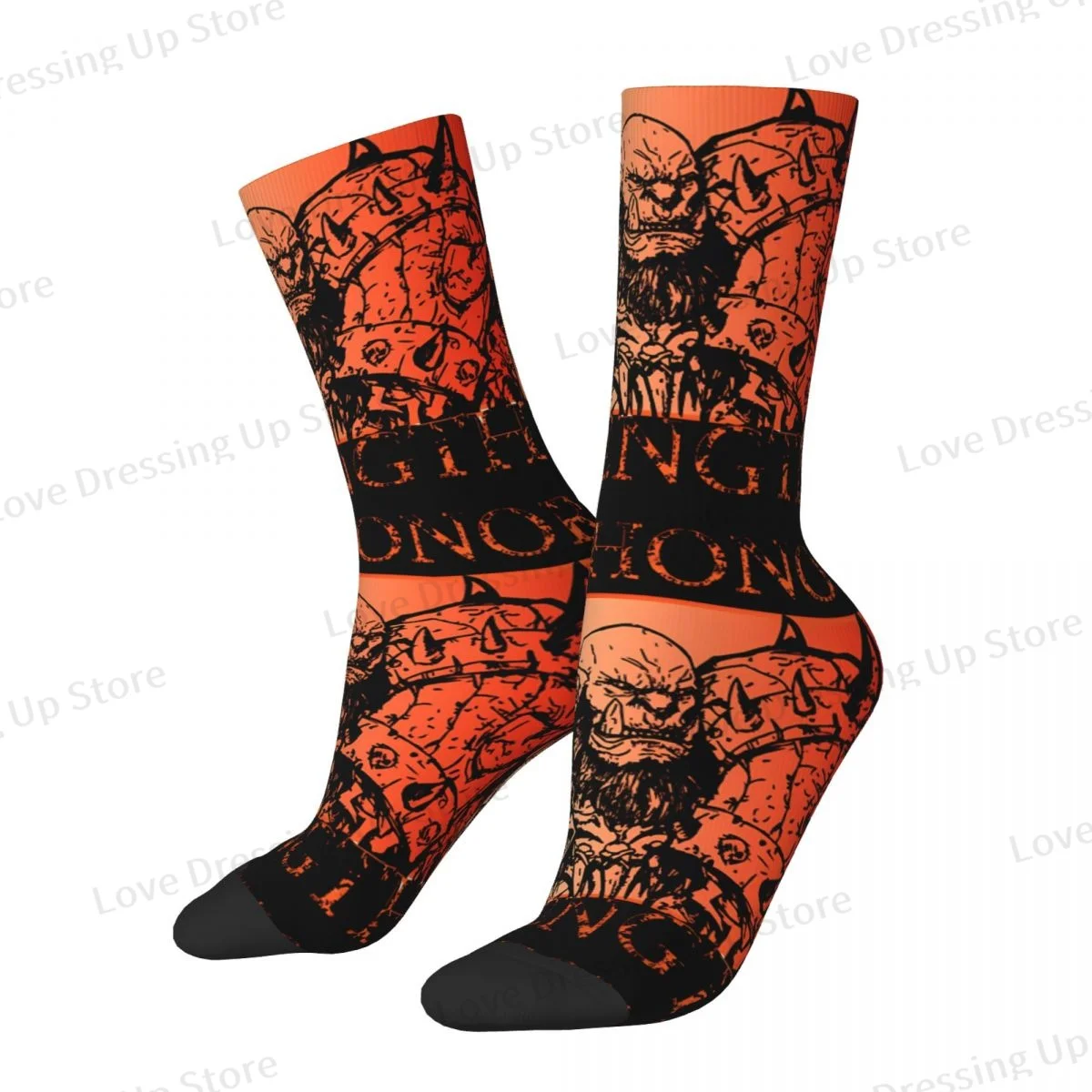 World of Warcraft WOW Game Orc Warrior Unisex Winter Socks Hip Hop Happy Socks Street Style Crazy Sock