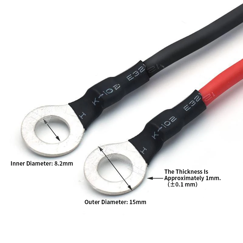 XT60 Modellflugzeugstecker auf 8 mm Kupfer-Nasendraht, männlich, weiblich, Stecker auf O-Typ-Anschluss, Anschlusskabel für Elektrofahrzeuge