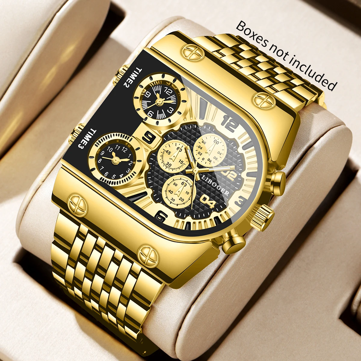 Luxury Multi Time Square Men Q - Luxury Watch Organizer For Men recension och pris