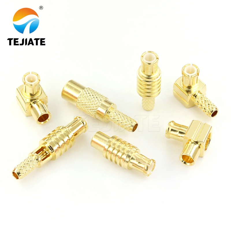 1PCS MCX Female and Male Plug Right Angle 90 Degreen Crimp Plug for RG405 RF Connector