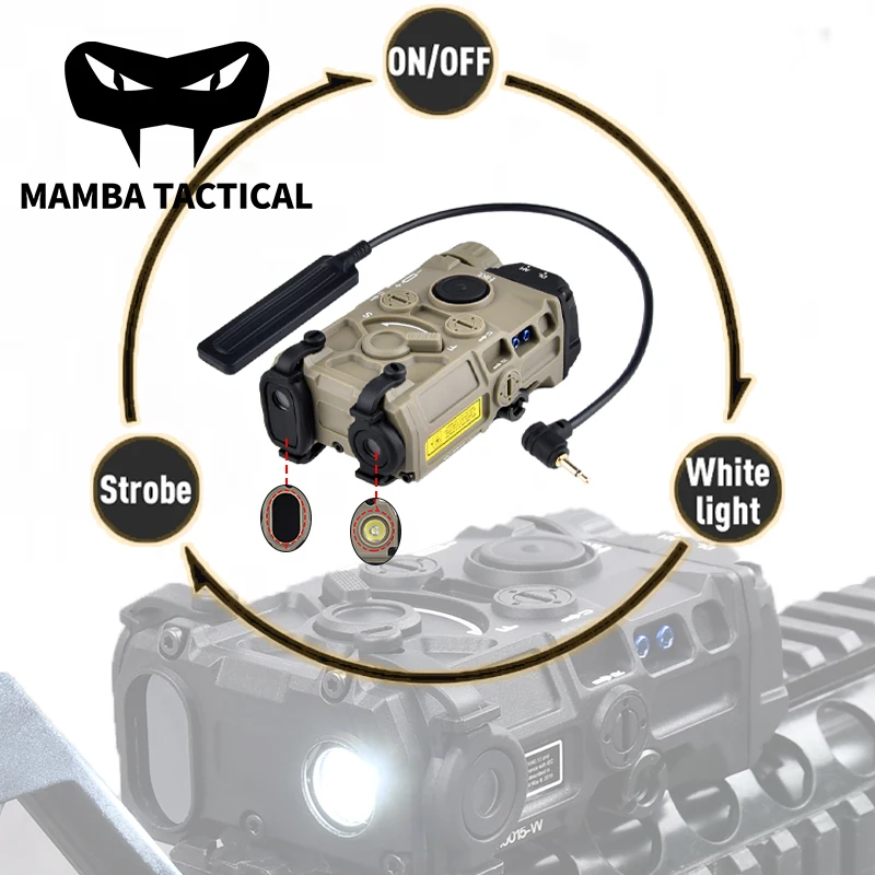 

WADSN Tactical Nylon OGL Laser White LED illumination Strobe Light No infrared Laser IR Fit 20mm Picatinny Rail