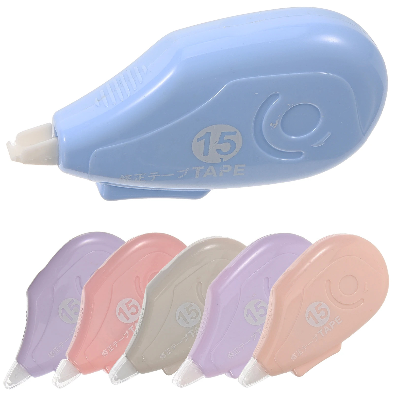 6pcs Color Grip Correction Tape Applicator Opaque Matte Stationery Supplies Student Window Double Line