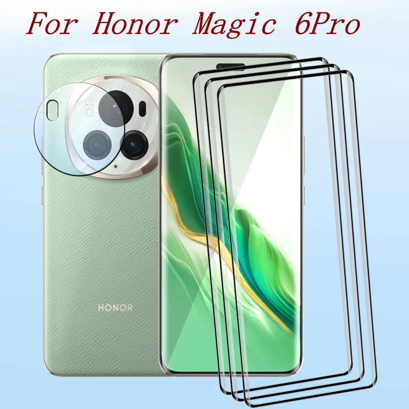 Sale Screen Protector For Honor Magic 6 Pro Tempered Glass 9D Curved Selvedge For Magic 6pro Soft Camera film