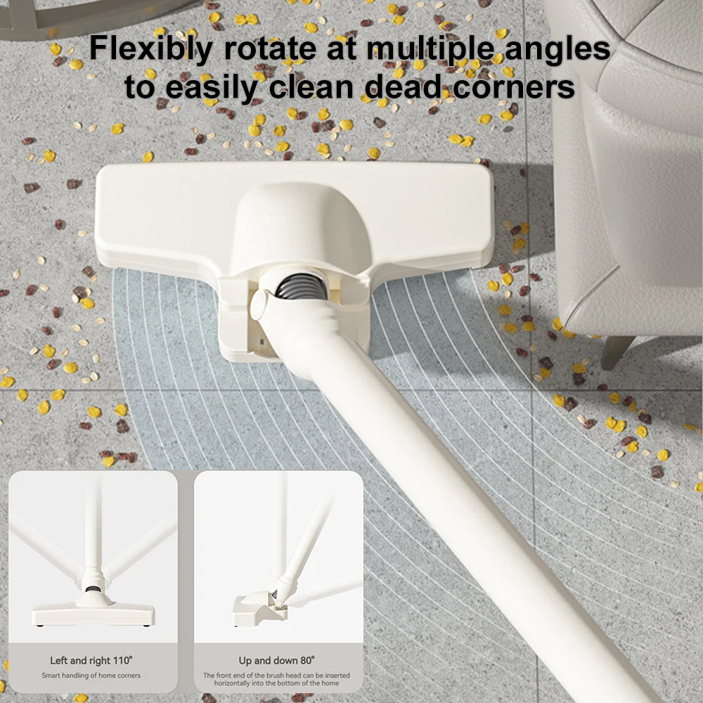 Беспроводная комбинация для пылесоса и мытья полов с многорежимной очисткой 90° °   Вращающаяся щетка для глубокой очистки, обеспечивающая легку домашнюю чистоту